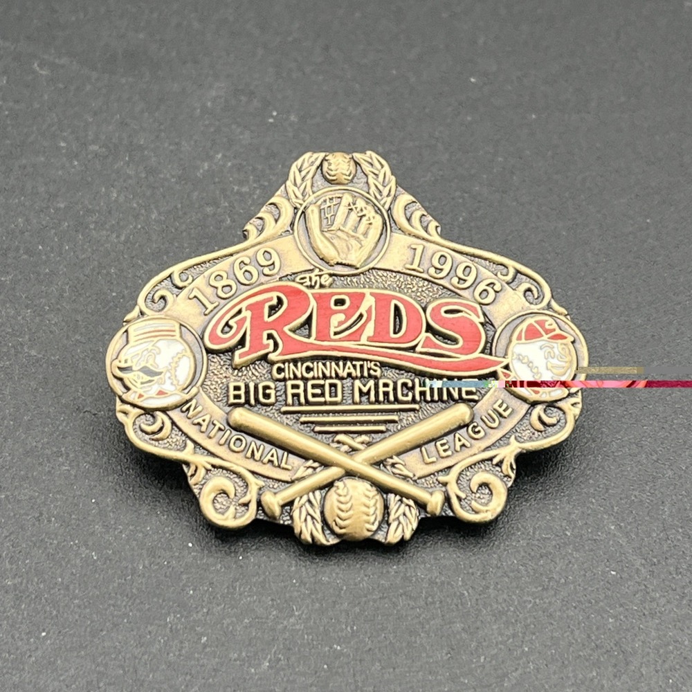 MLB Baseball Cincinnati Reds Big Red Machine Bronze Tone Lapel Hat Pin LE 5000